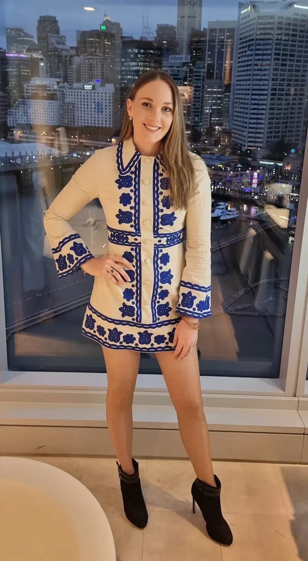 Alice McCall Wild Horses Mini Jacket Dress Blue Embroidery Size 8 / S - Image 3