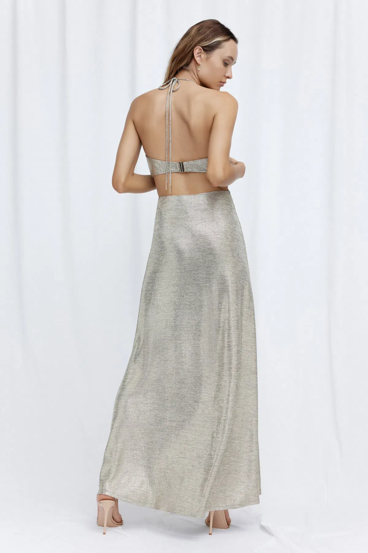 Significant Other Chloe Maxi Dress Gold Size 6 - Image 3