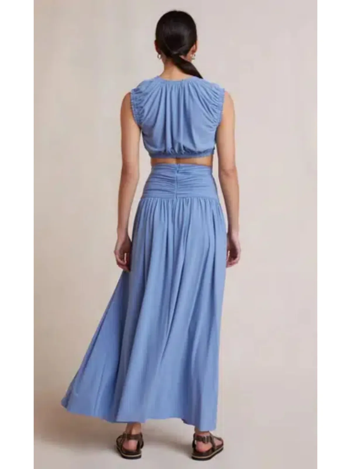 Bec & Bridge Minx Top and Maxi Skirt Set Blue Size AU 6 - Image 3