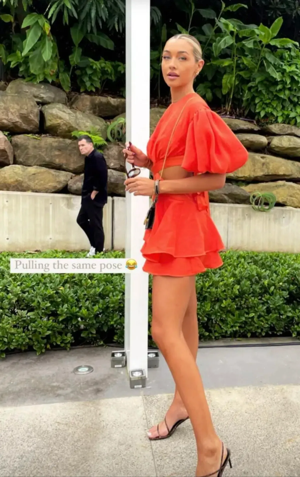 Aje Gracious Cut Out Mini in Saffron Red Size AU 6 - Image 4