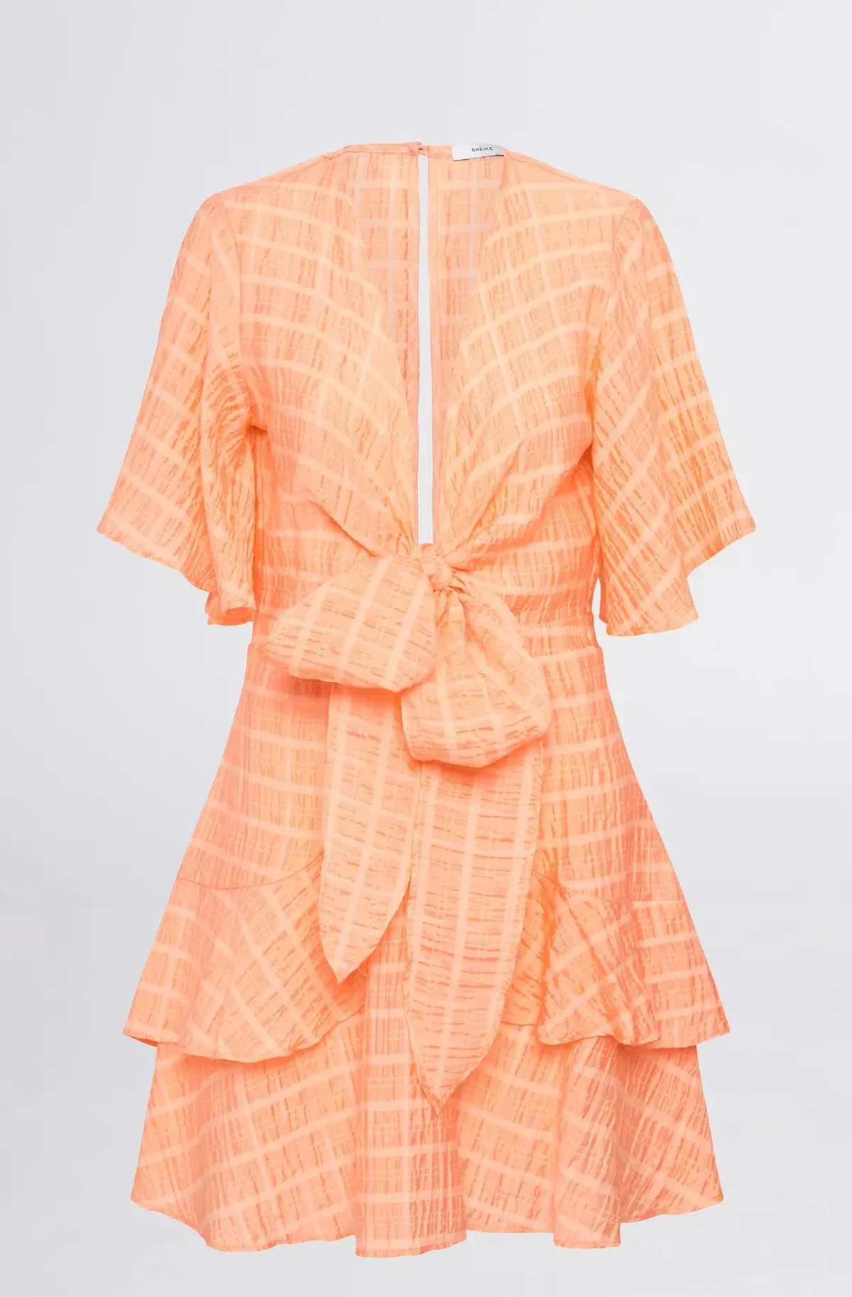 Sheike Tea Party Mini Dress Orange Size AU 8 - Image 4