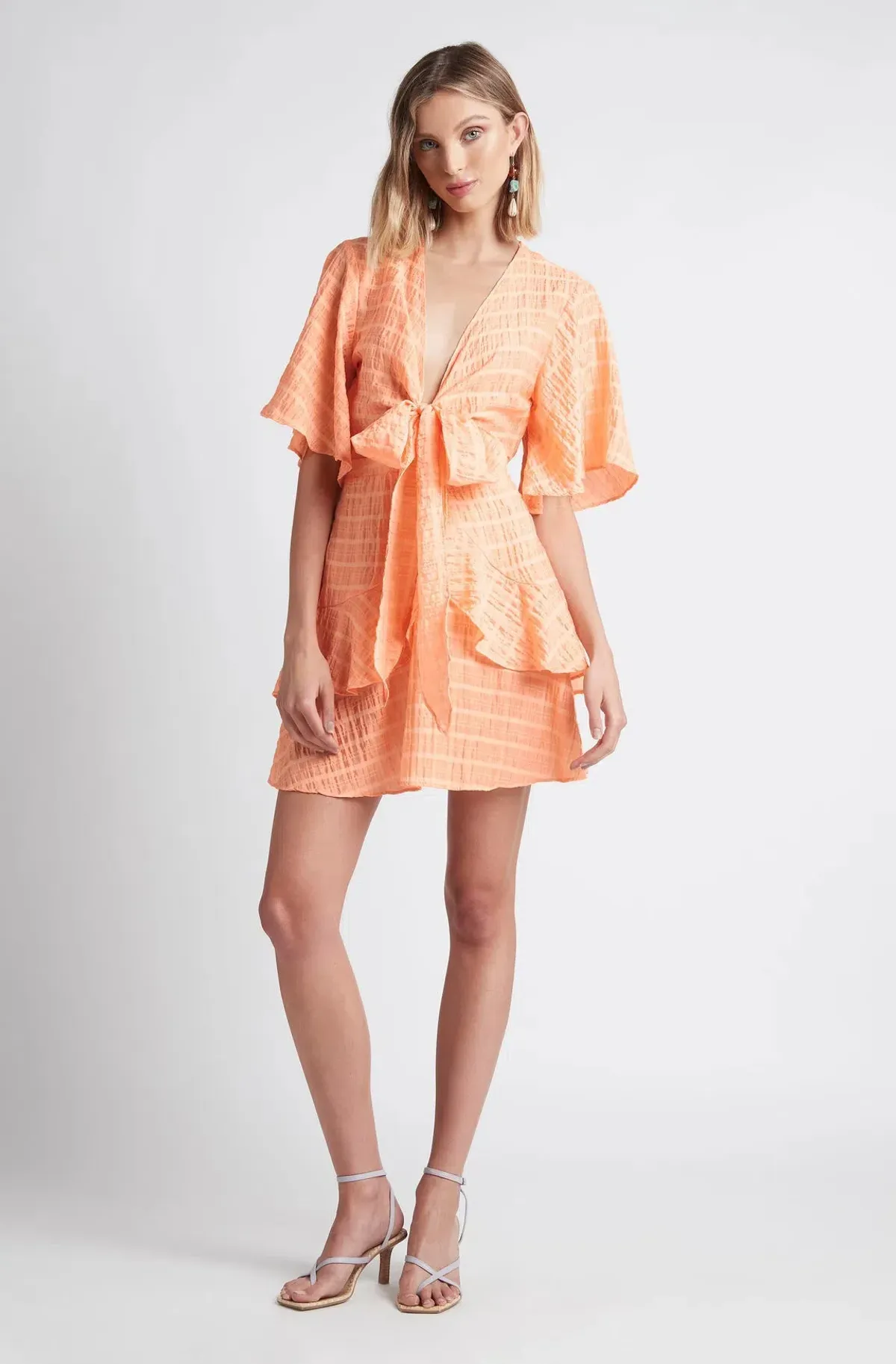 Sheike Tea Party Mini Dress Orange Size AU 8 - Image 1