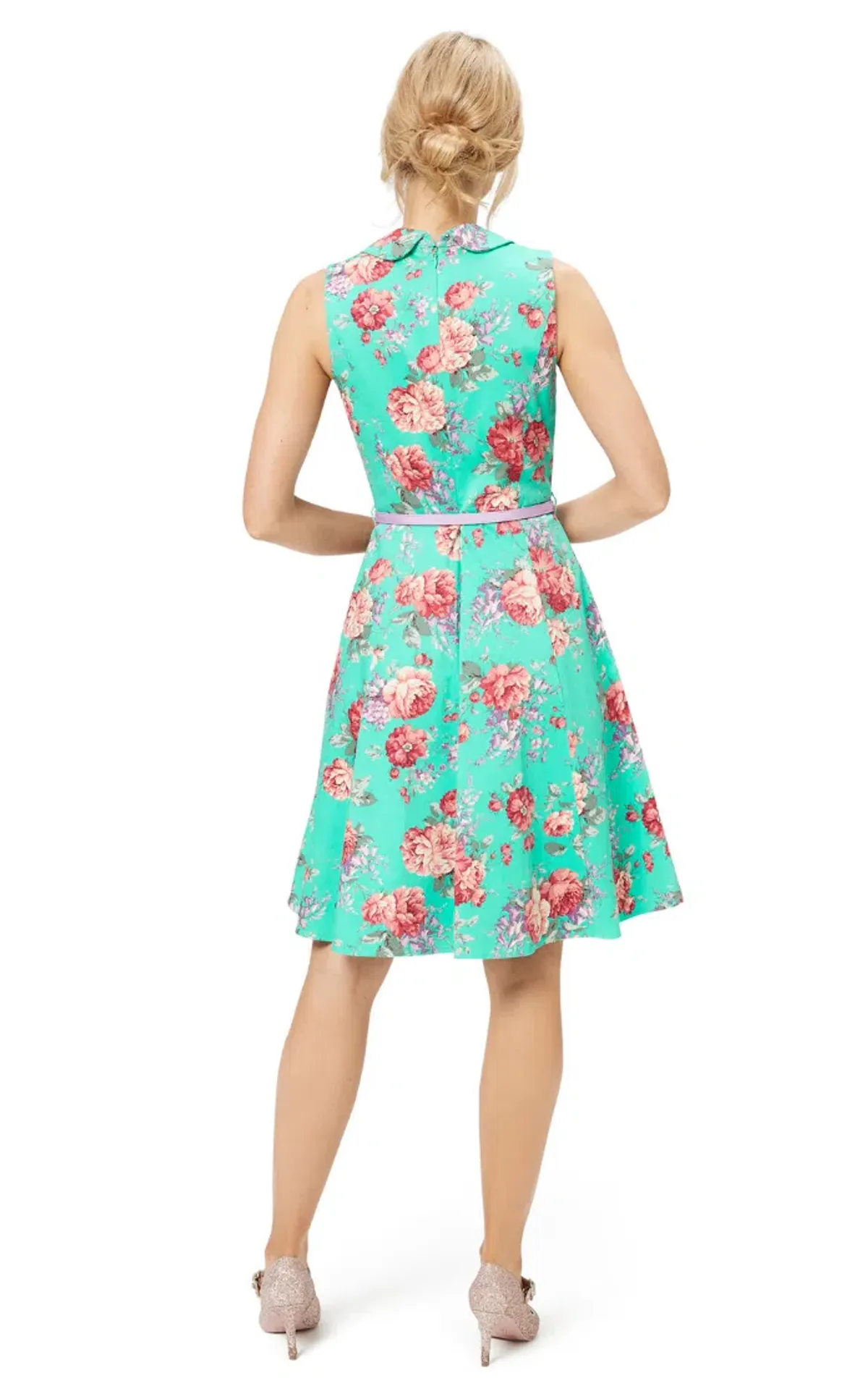 Review Pompeii Floral Shirtdress Mint Green Size AU 8 - Image 3