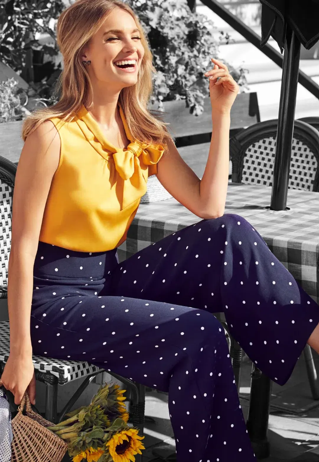 Review Serendipity Spot Pants Navy Size AU 8 for rent on The Volte - main image