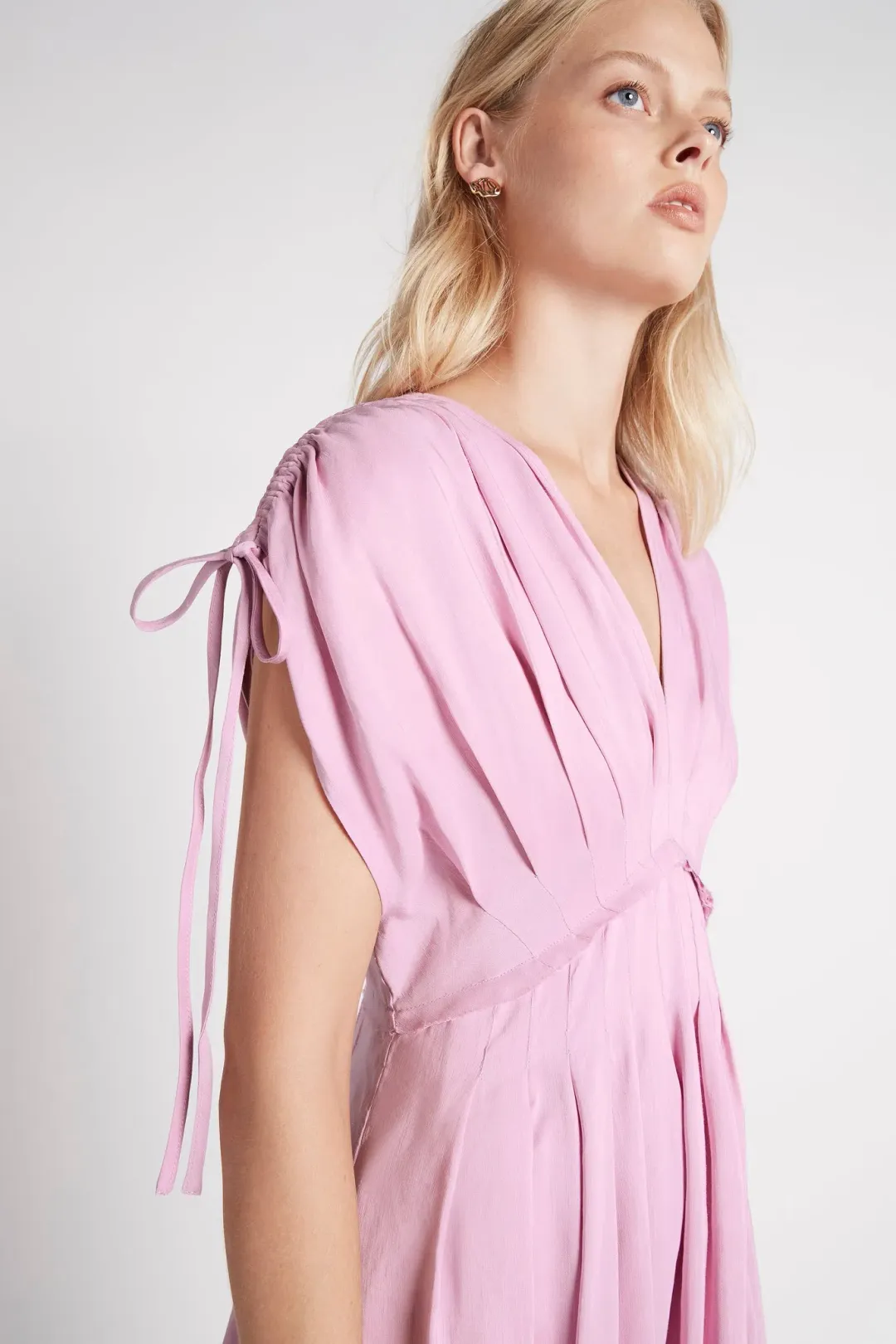 Aje Cosmos Midi Dress Pink Size L / AU 12  for rent on The Volte - main image