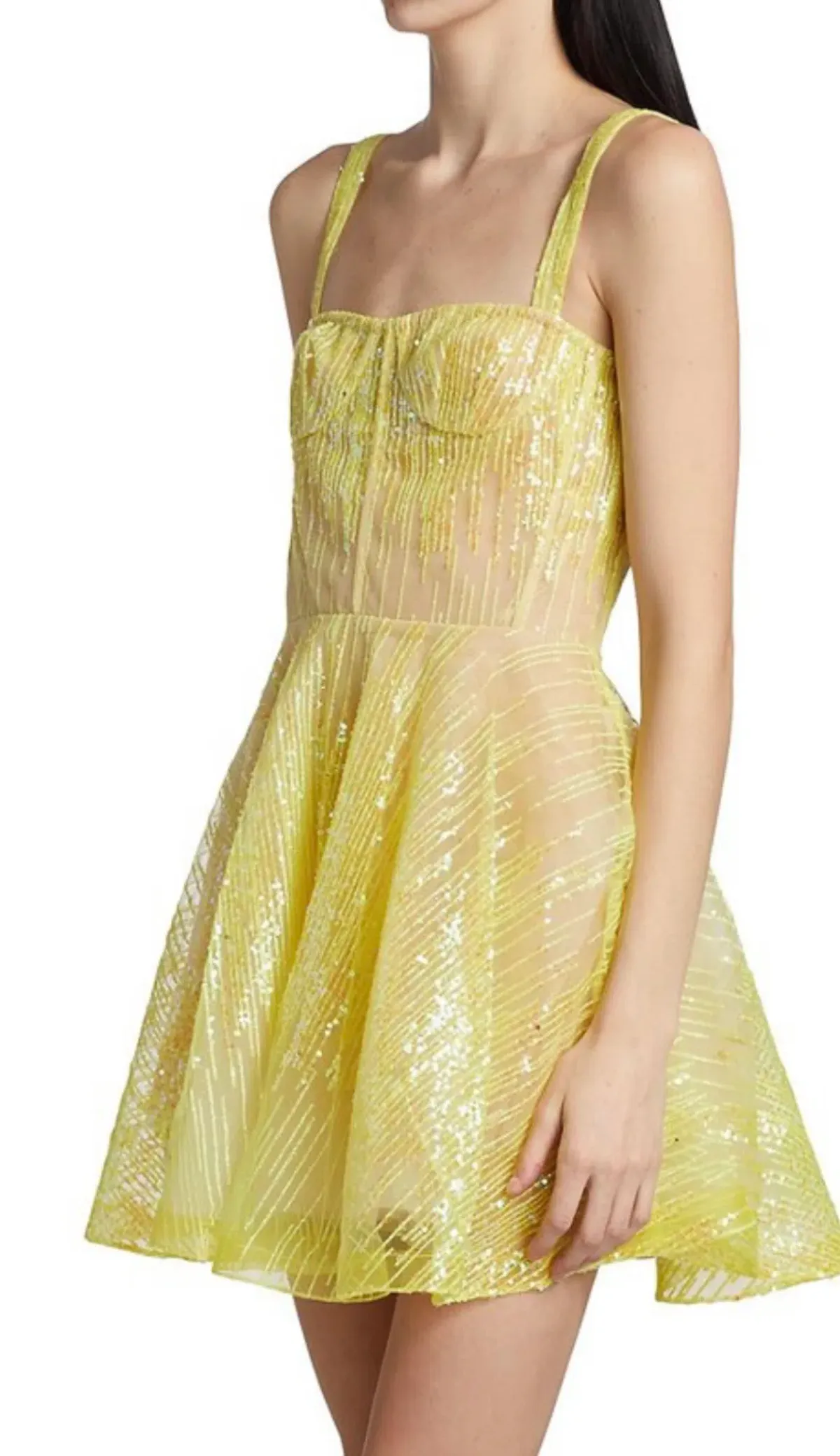 Bronx and Banco Mademoiselle Neon Mini Dress Yellow Size 12 - Image 2
