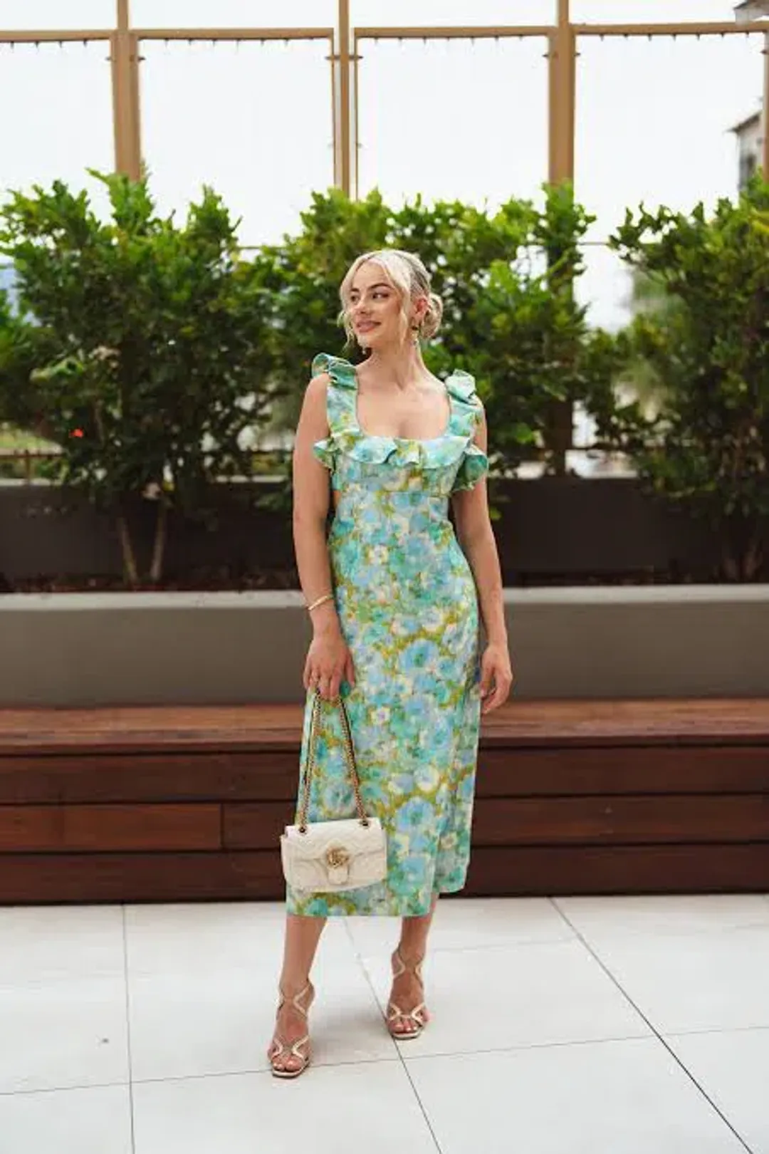 Zimmermann High Tide Frilled Midi Dress Floral Size 3 / Au 14 for rent on The Volte - main image