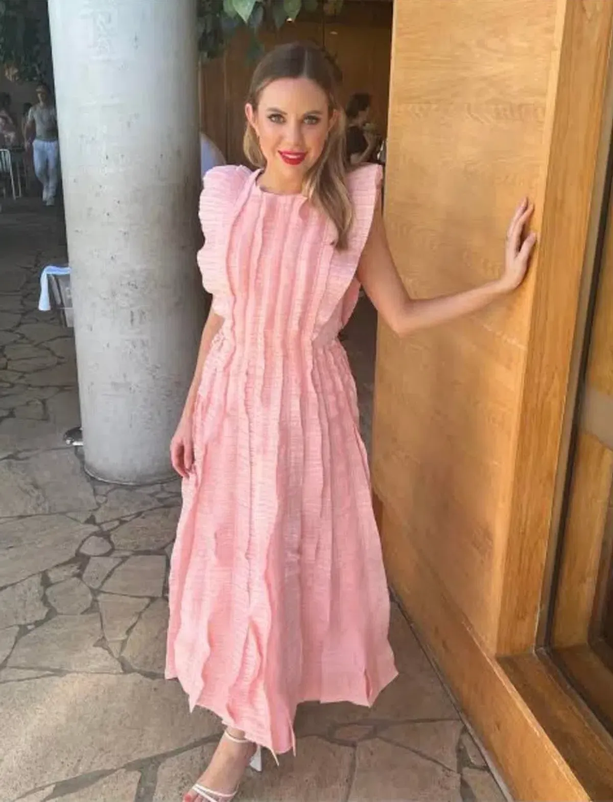 Aje Hybrid Midi Dress in Rose Pink Size AU 12 - Image 4