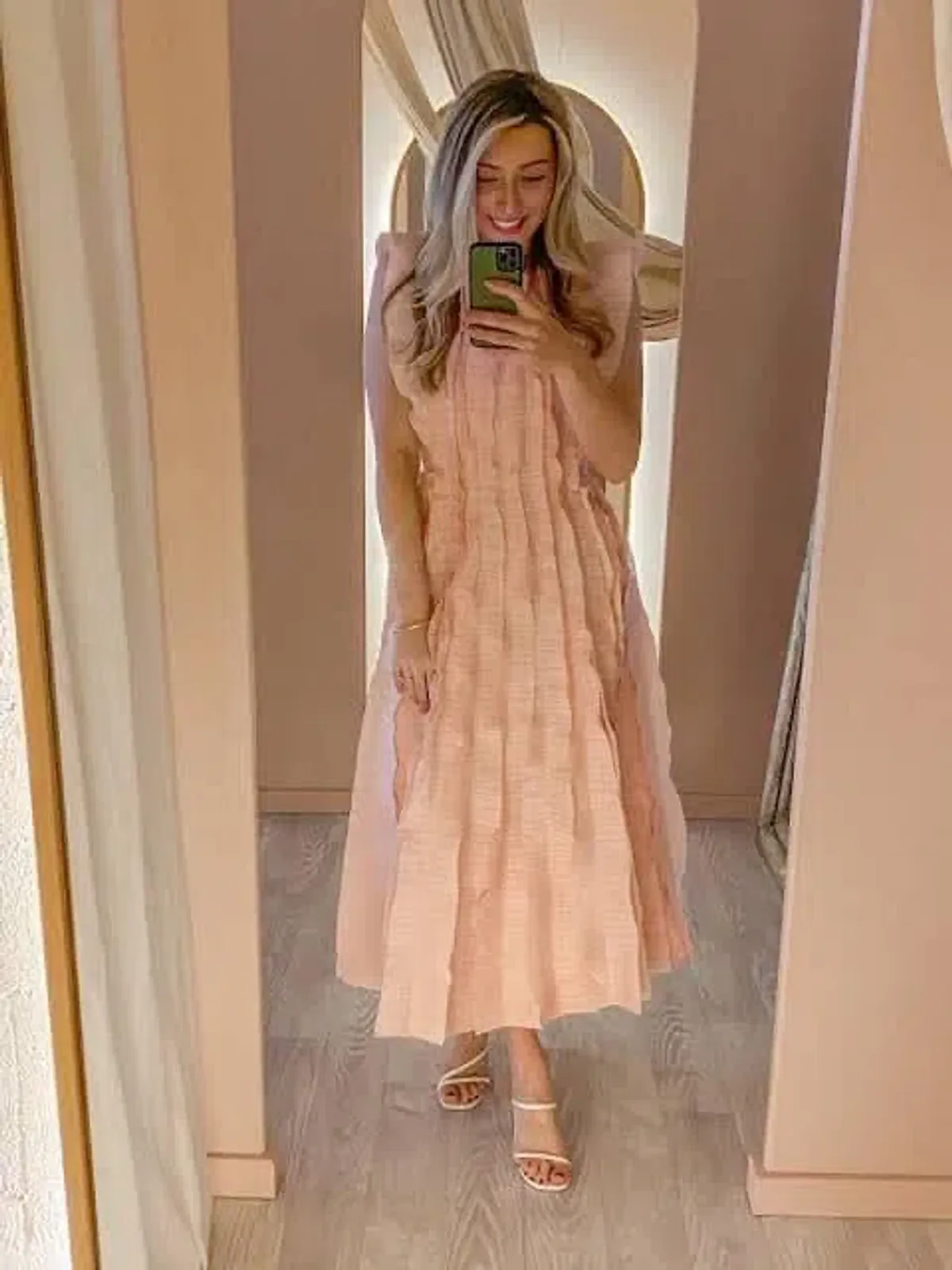 Aje Hybrid Midi Dress in Rose Pink Size AU 10 - Image 3