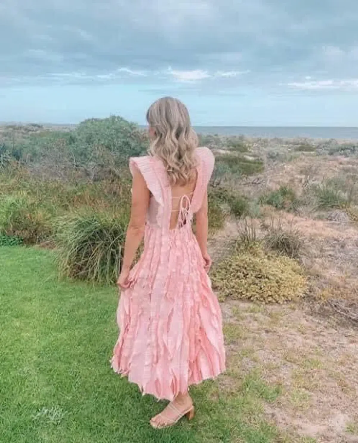 Aje Hybrid Midi Dress in Rose Pink Size AU 10 - Image 2