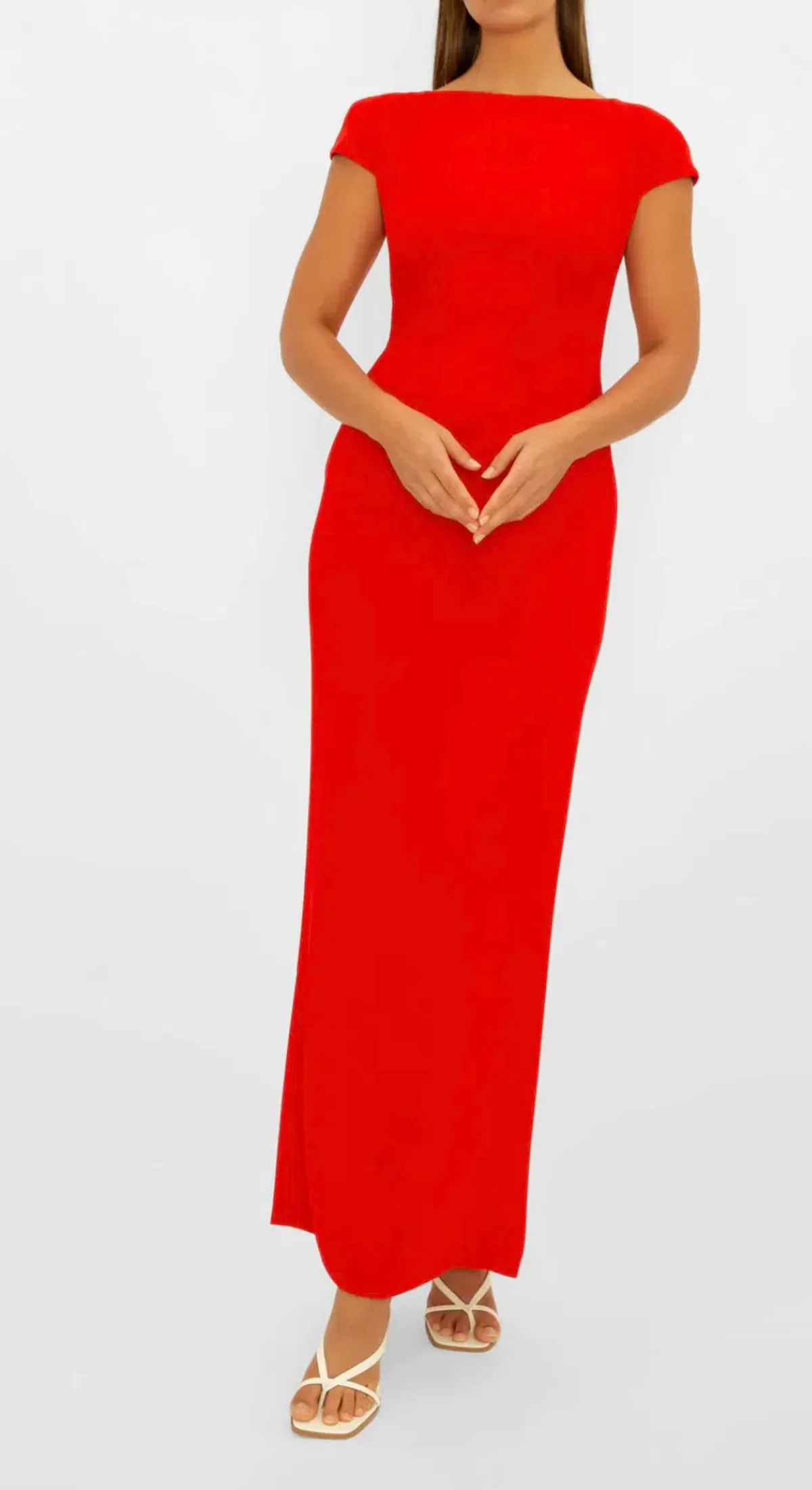 Carla Zampatti Bareback Beauty Gown Red Size 10 - Image 2