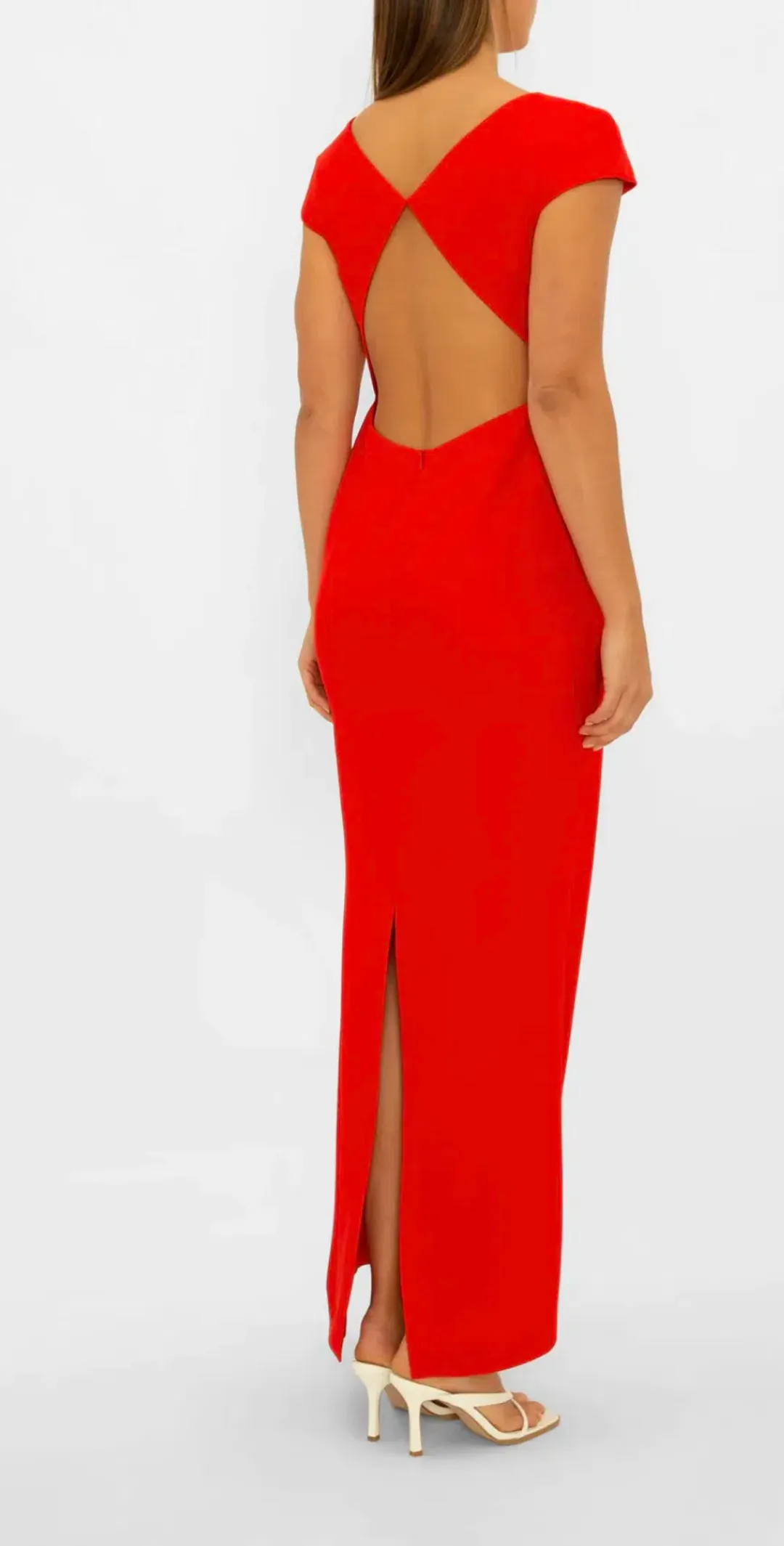 Carla Zampatti Bareback Beauty Gown Red Size 10 for rent on The Volte - main image