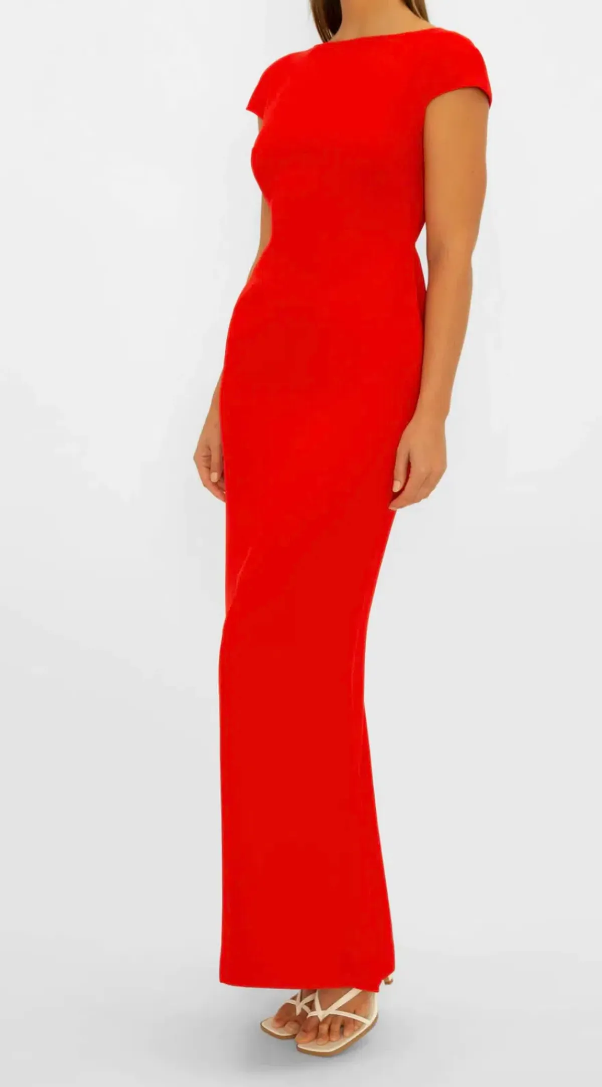 Carla Zampatti Bareback Beauty Gown Red Size 10 - Image 3