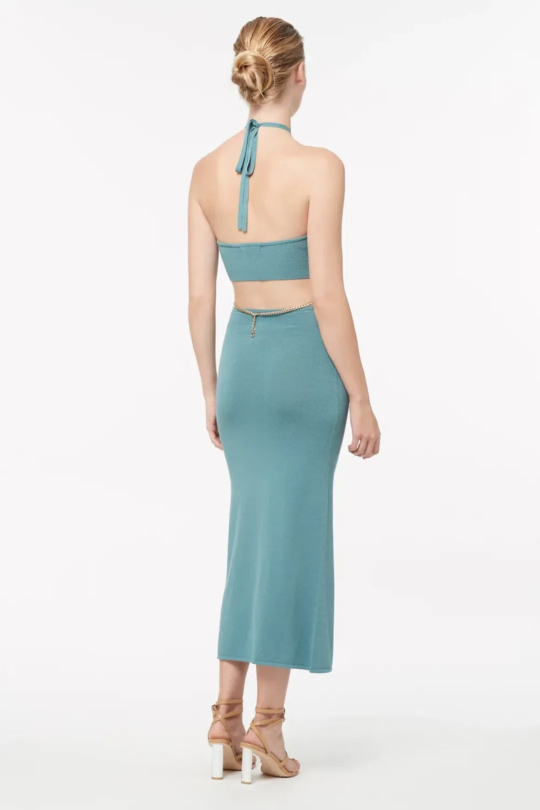 Manning Cartell Limitless Knit Chain Dress Blu Oxide Size S/Au 8 for rent on The Volte - main image