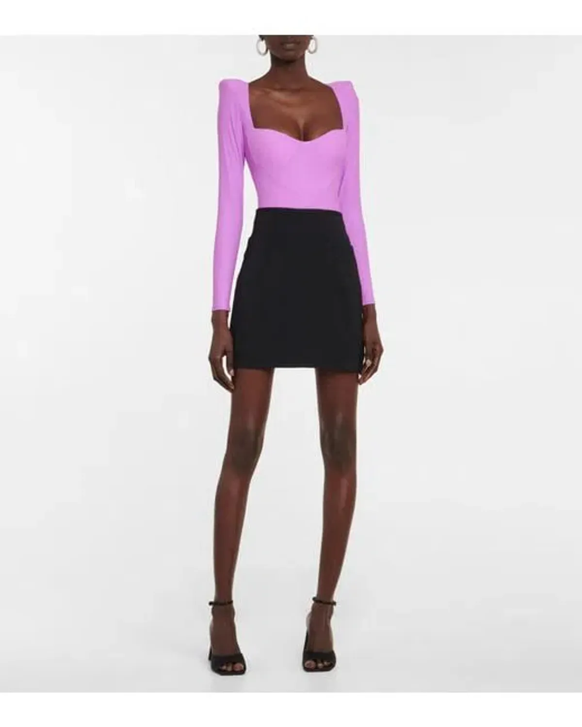 Alex Perry Reese Bodysuit and Logan Ruched Mini Skirt Set Pink Size XS / Au 6 for rent on The Volte - main image