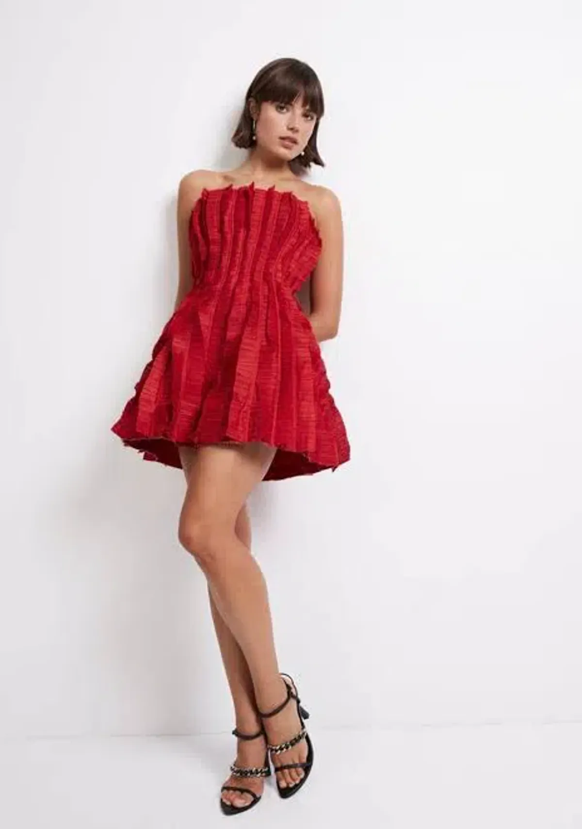 Aje Hybrid Sleeveless Mini Dress Red Size 14 / XL - Image 4