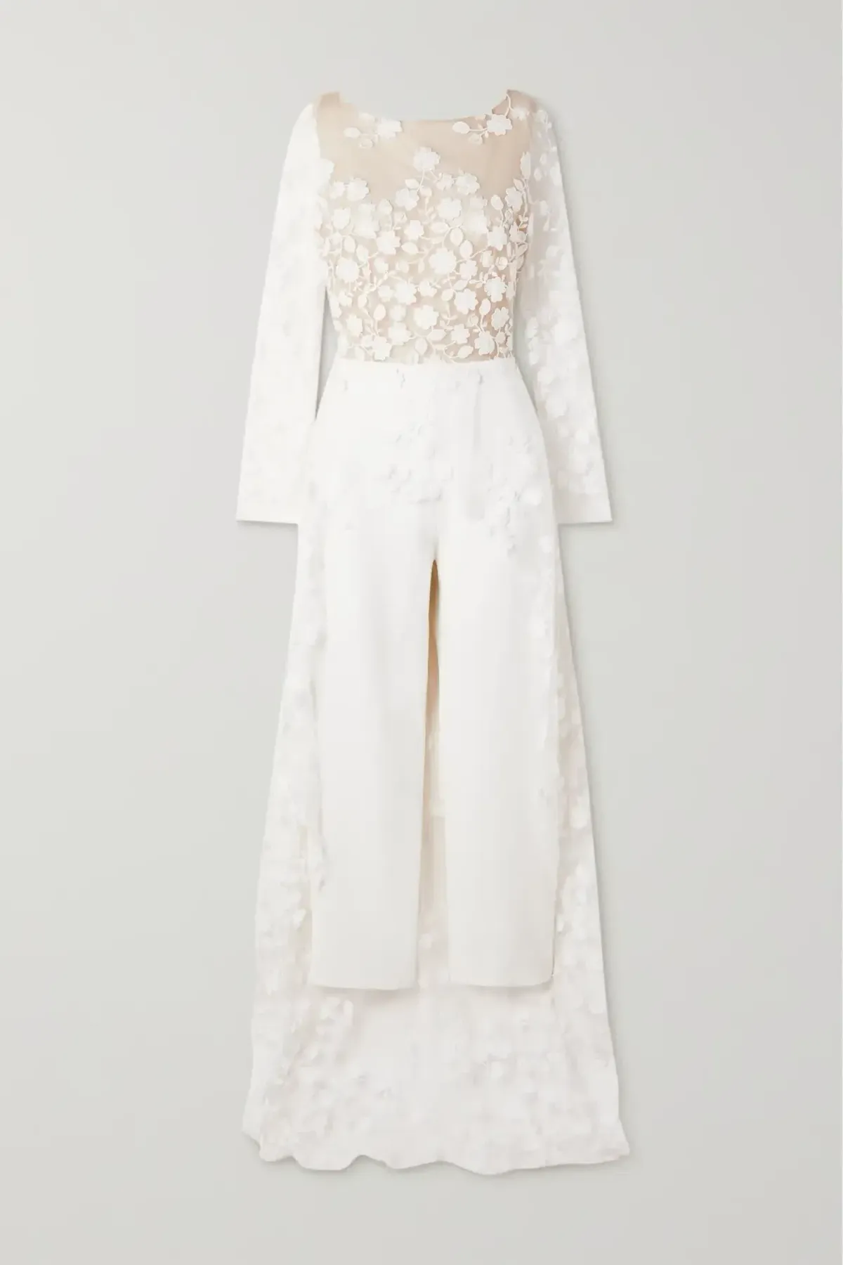 Rime Arodaky Patsy Lace Trimmed Jumpsuit White Size 6 - Image 4