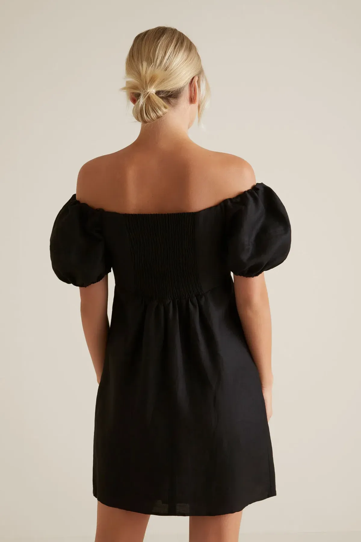 Seed Heritage Off Shoulder Mini Dress Black Size 14 - Image 3