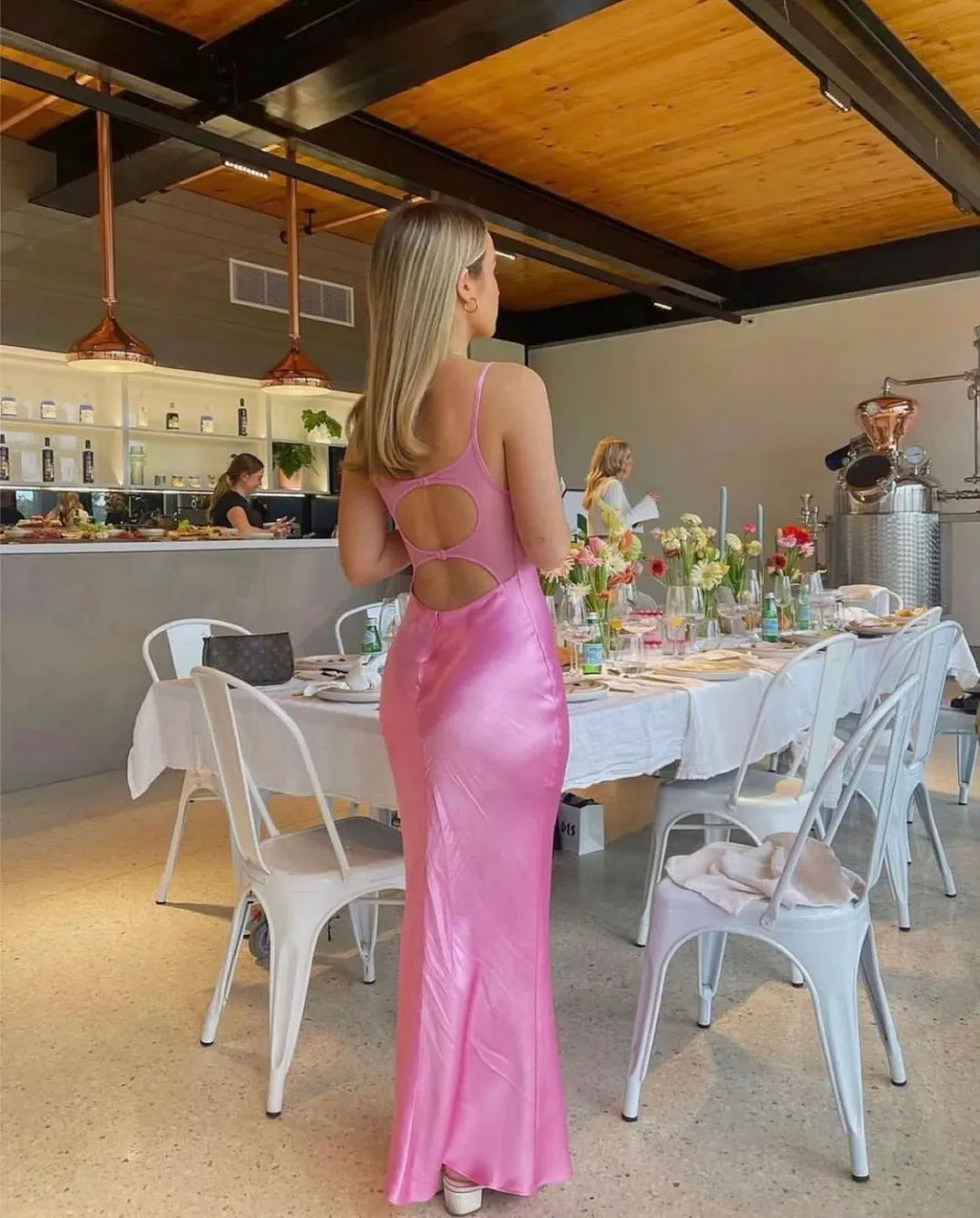 Bec & Bridge Malyka Dress Pink Size 8 for rent on The Volte - main image