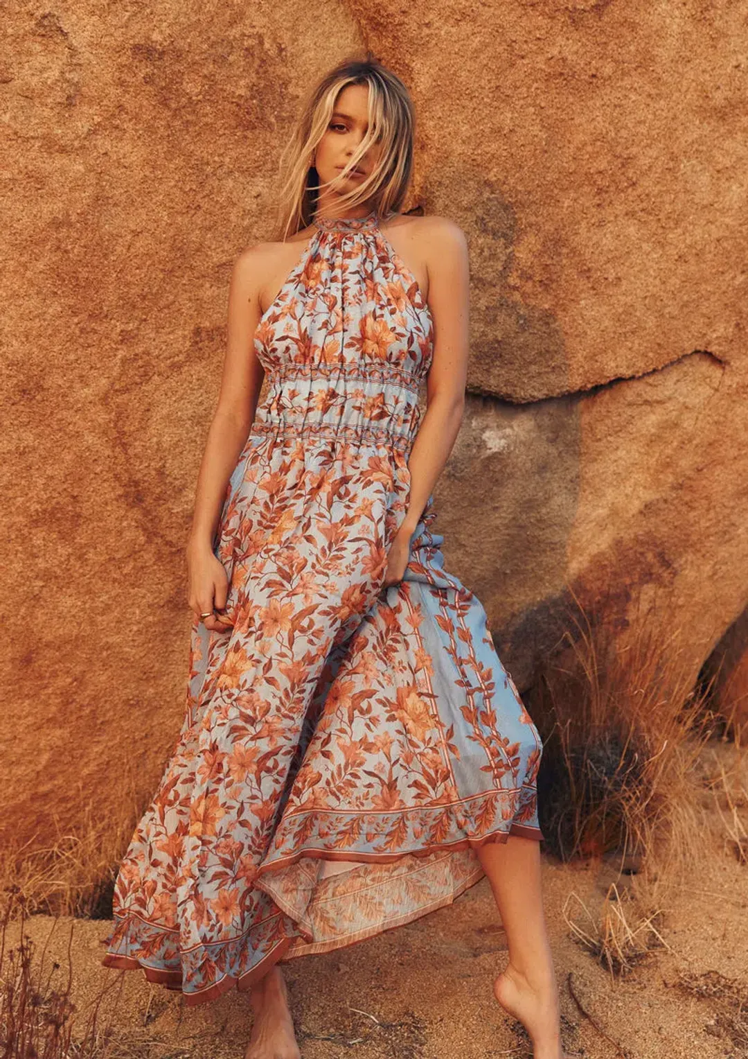 Kate Ford Azalea High Neck Gown Floral Size 6 for rent on The Volte - main image