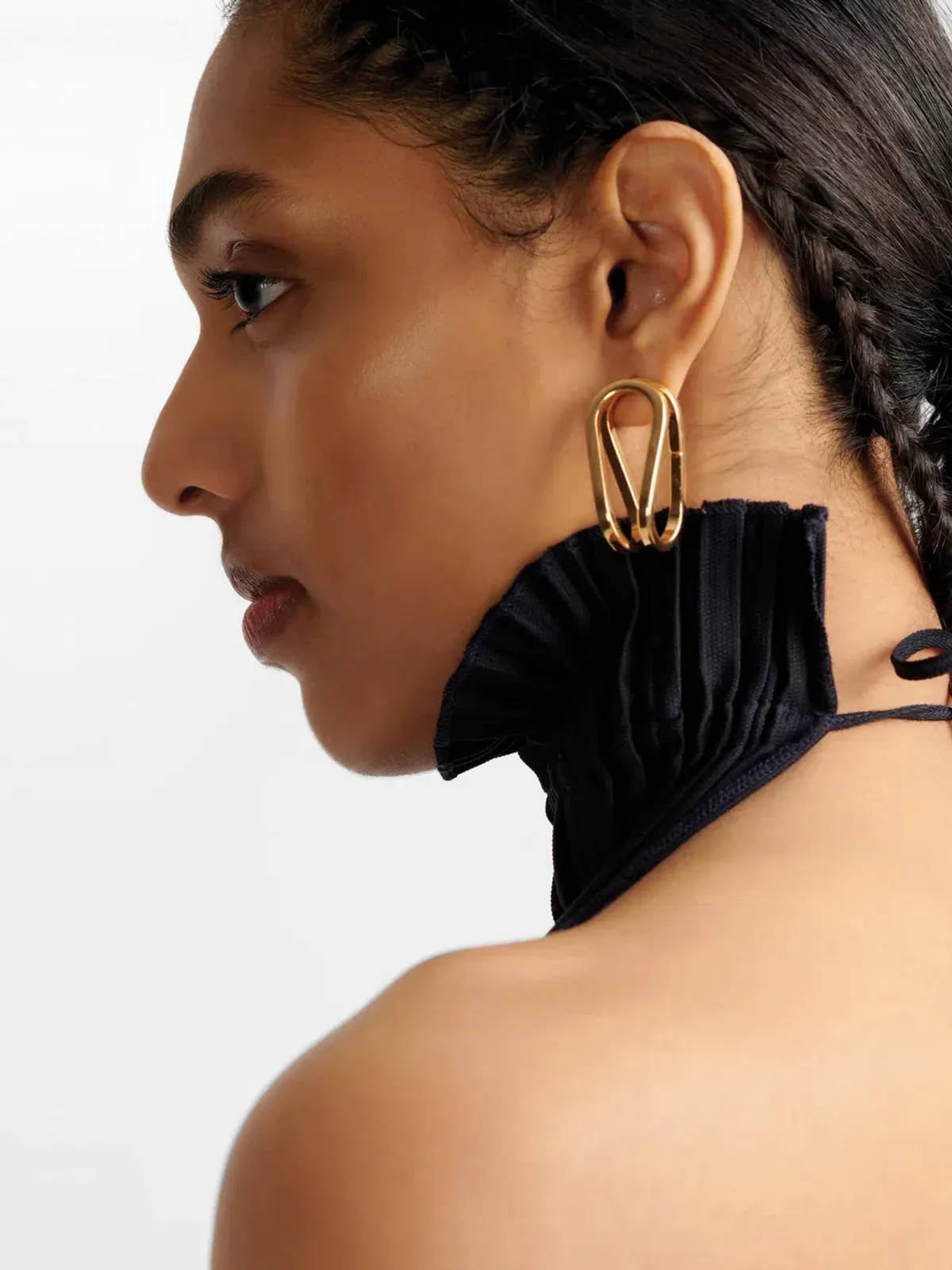 Dion Lee Channel Pleat Top Black Size AU 8 - Image 3