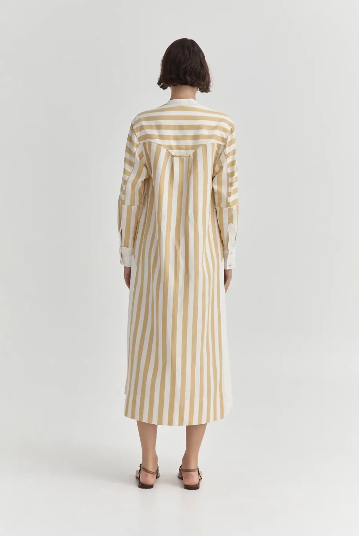 Sarah Jane Clarke Kiki Kaftan Lemon Stripe Size 6 - Image 4