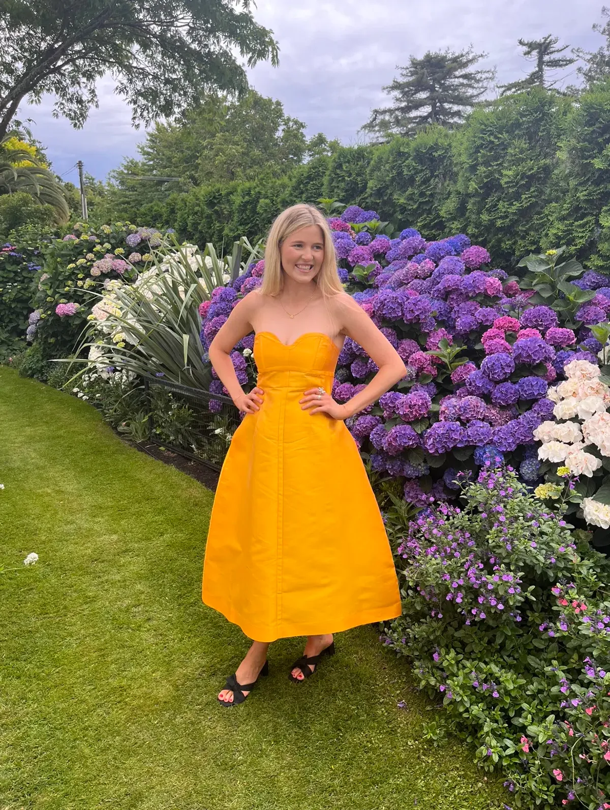 Oroton Sculptured Bodice Dress Marigold Size 10 - Image 3