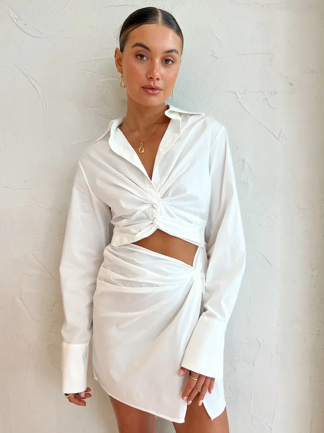 Anna Quan Lola Dress in Swan Size 6 for rent on The Volte - main image