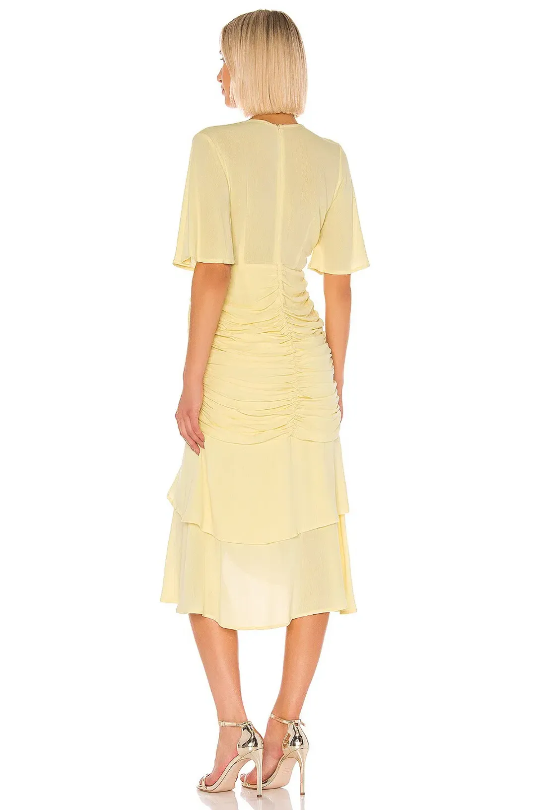 Aeryne Liotia Midi Dress Yellow Size 10 for rent on The Volte - main image