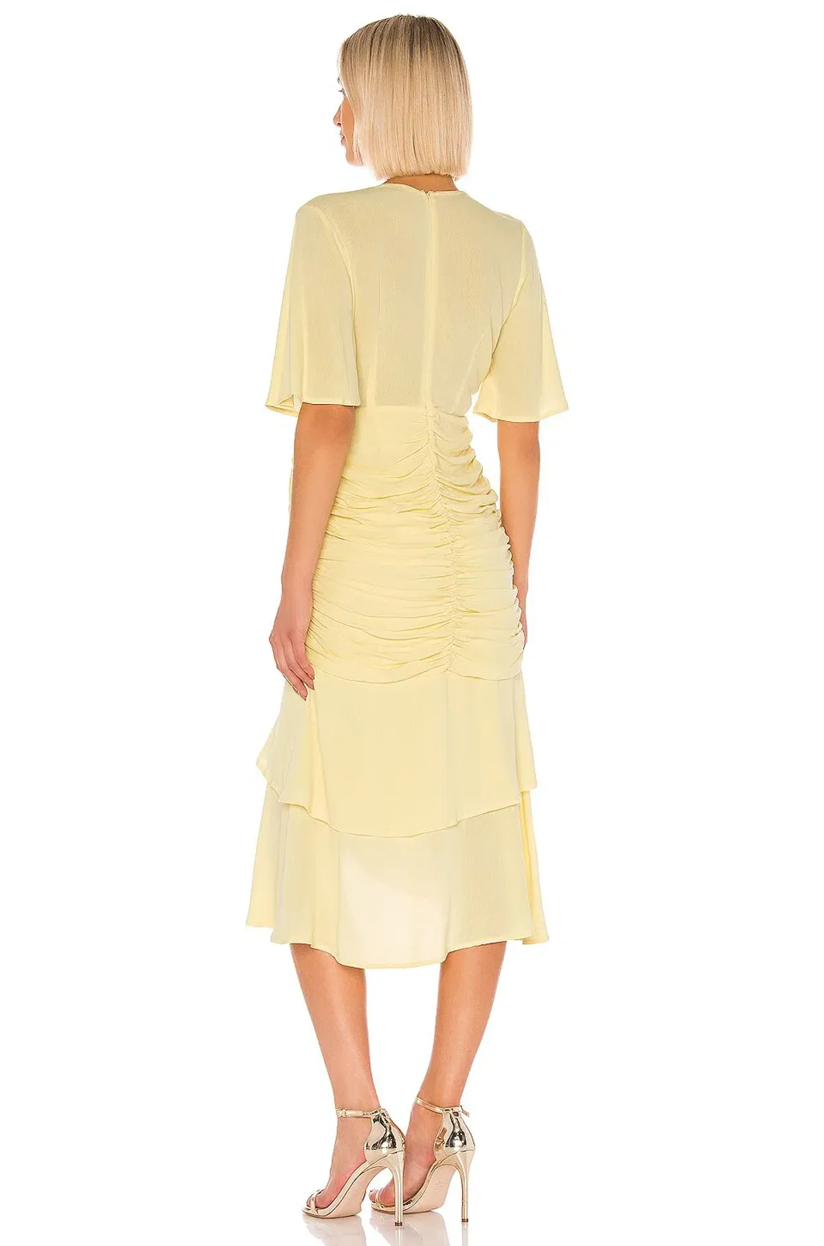 Aeryne Liotia Midi Dress Yellow Size 10 - Image 2
