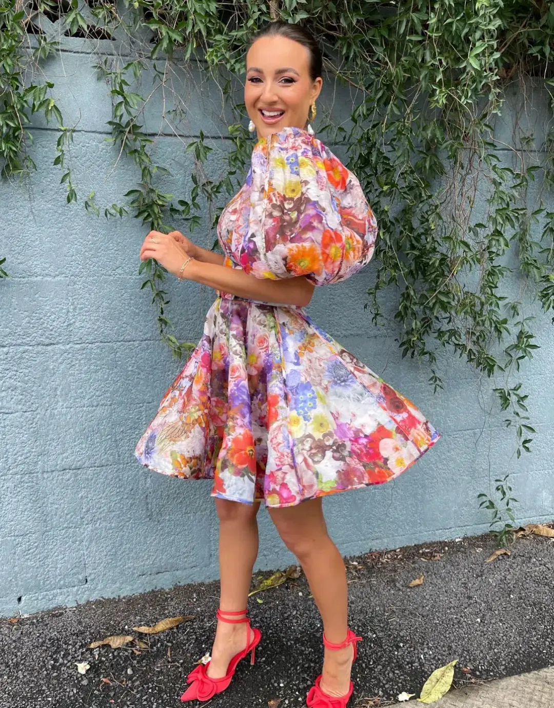 Zimmermann Prima Balloon Sleeve Mini Dress Floral Size 0 / Aus 6-8 for rent on The Volte - main image