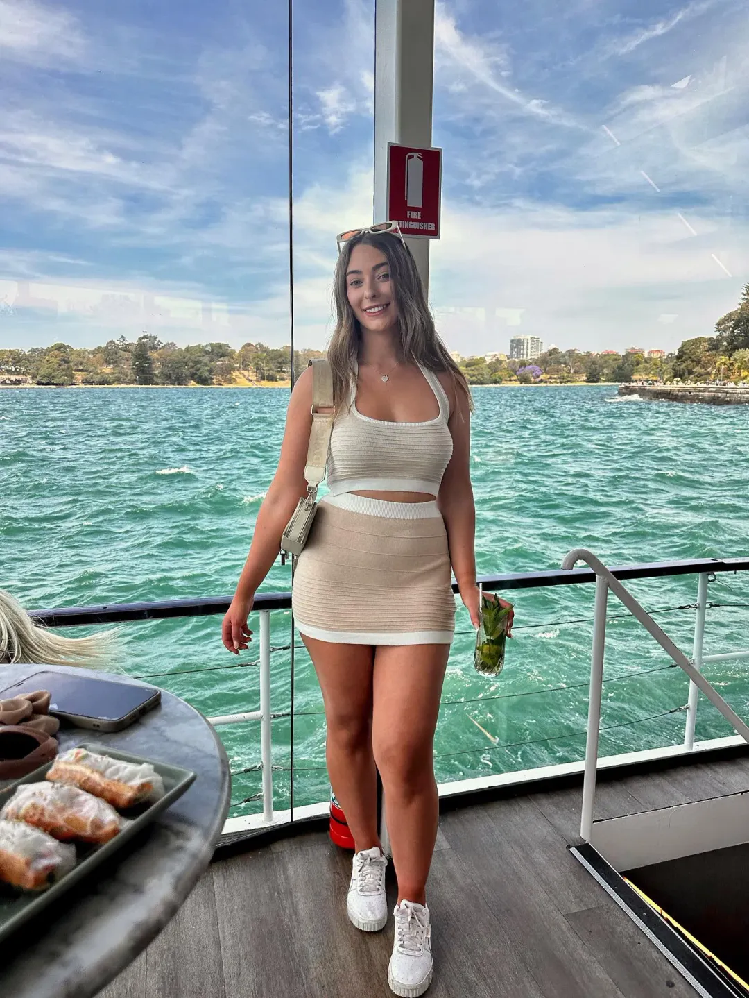 One Mile the Label New York Set Beige Size S/M for rent on The Volte - main image