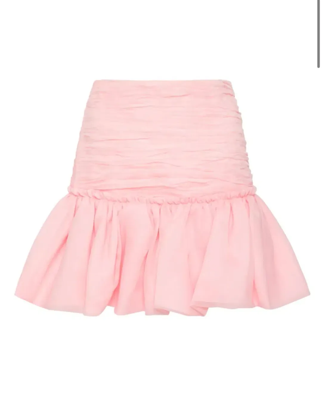 Aje Myriad Puff Sleeve Cropped Top & Tiered Mini Skirt Set Pink Size 4 for rent on The Volte - main image