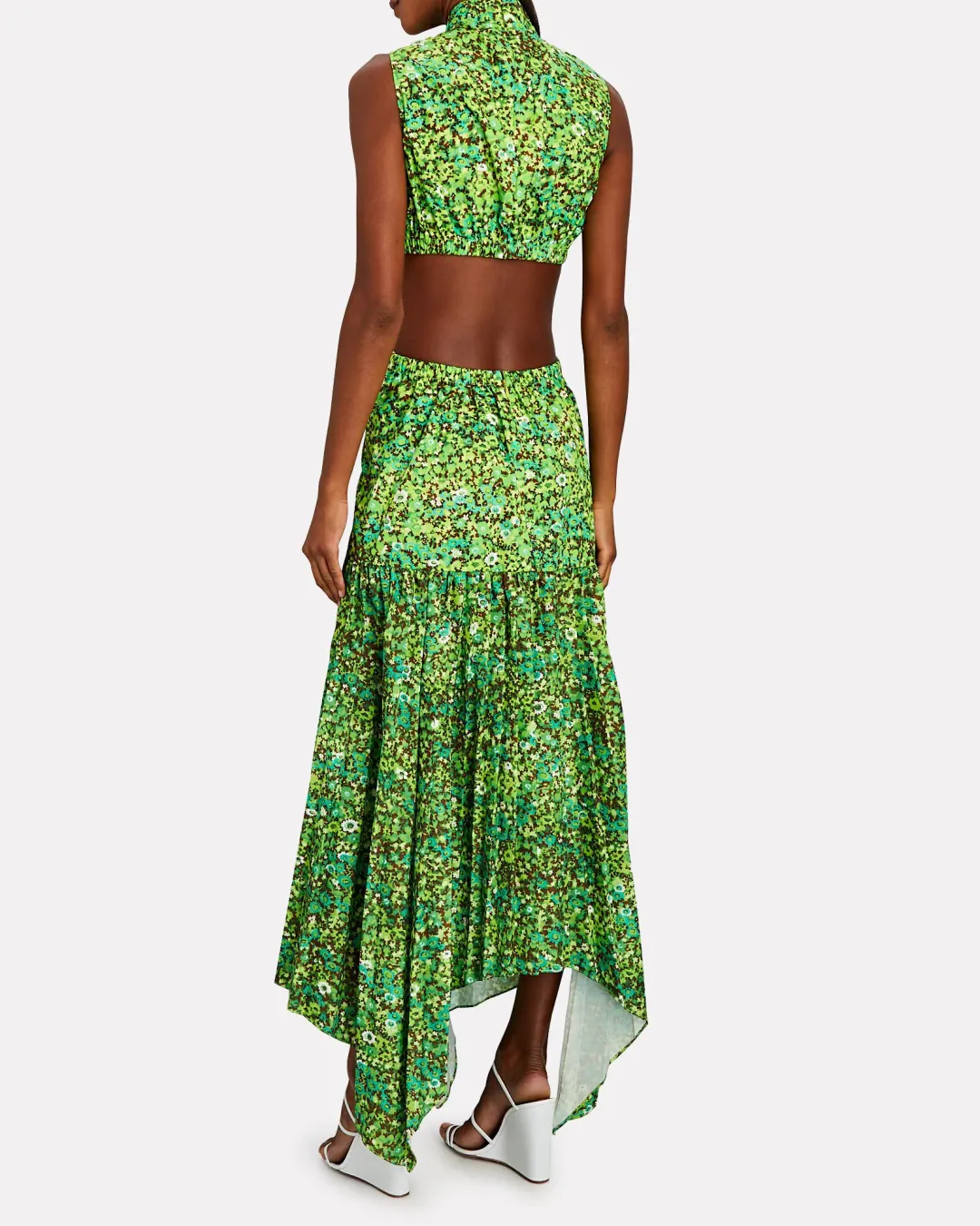 Alemais Phyllis Twist Maxi Dress Acid Green Size AU 6 for rent on The Volte - main image