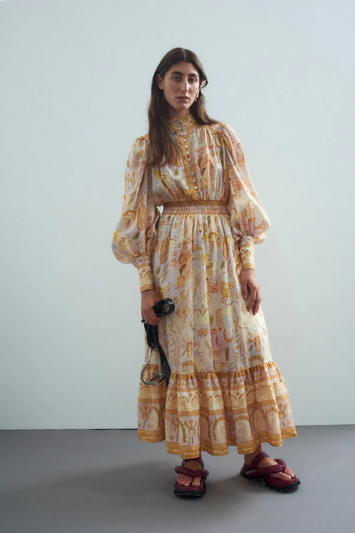 Alemais Solitaire Midi Dress Print Size 12  - Image 1