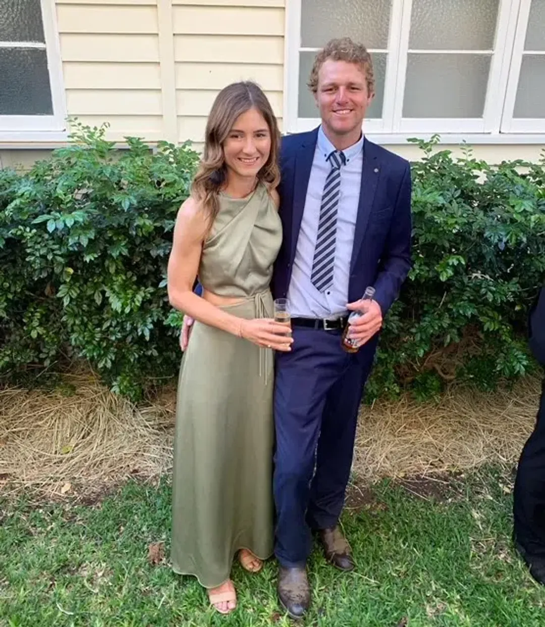 One Fell Swoop Bijou Maxi Dress in Serpent Green Size AU 6 for rent on The Volte - main image