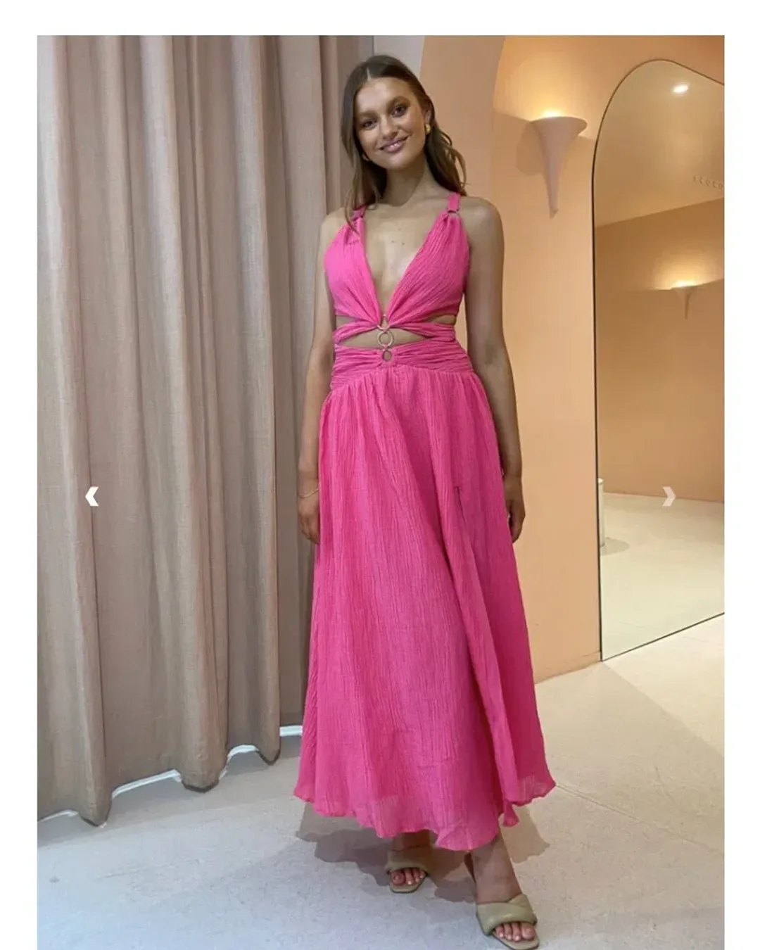 Issy Hoops Dress in Blossom Pink Size AU 6 for rent on The Volte - main image