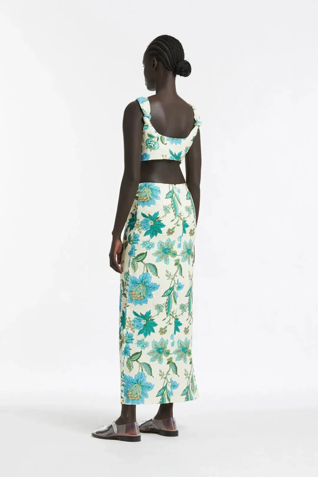 Sir the Label Alexandre Knot Bralette And Midi Skirt Set Green Size AU 10 for rent on The Volte - main image