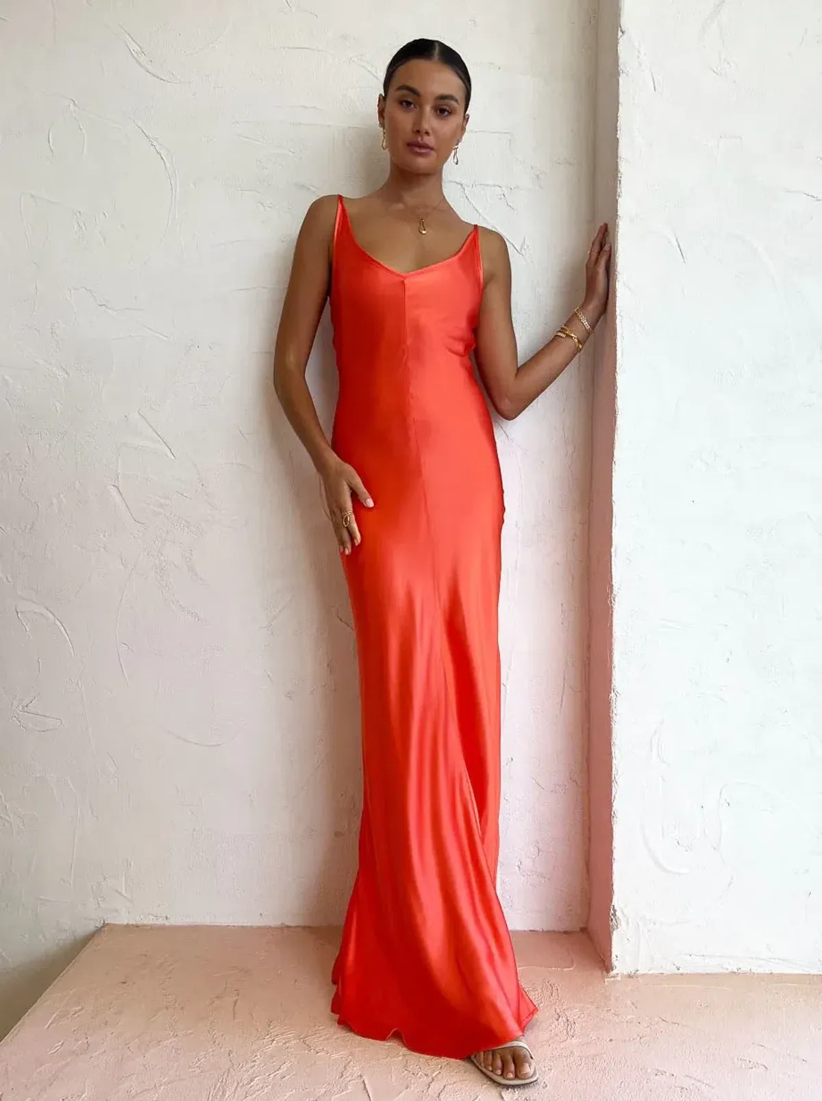 Dominique Healy Sloane Dress in Melon Size 0 / AU 6 - Image 3