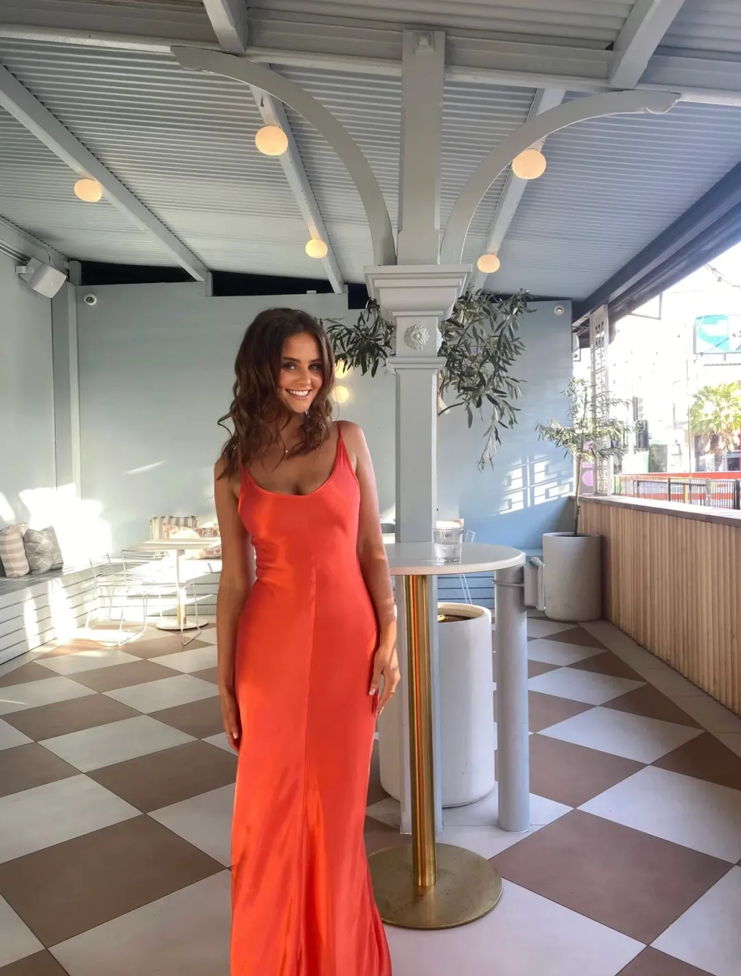 Dominique Healy Sloane Dress in Melon Size 0 / AU 6 for rent on The Volte - main image