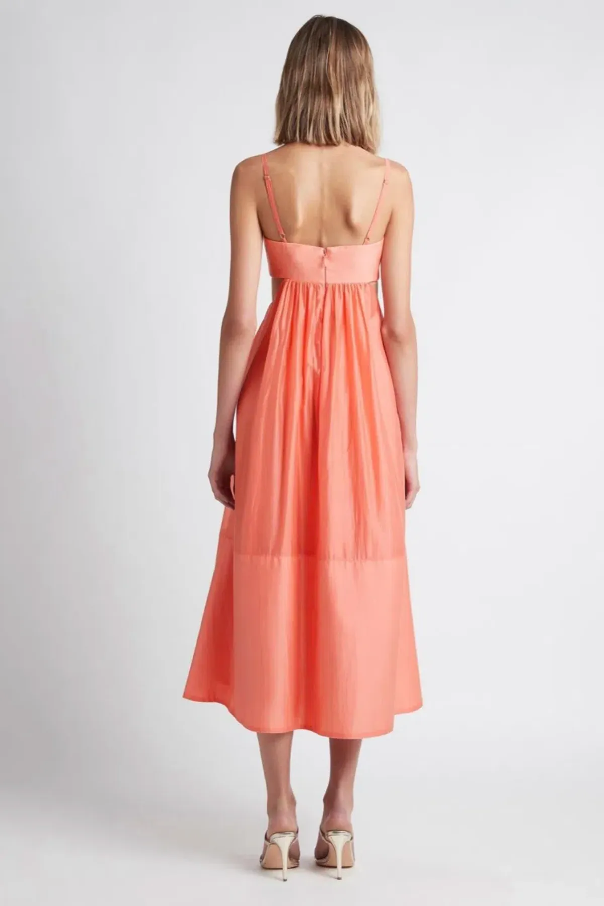Sheike Grace Midi Dress Peach Size 8 / S - Image 3