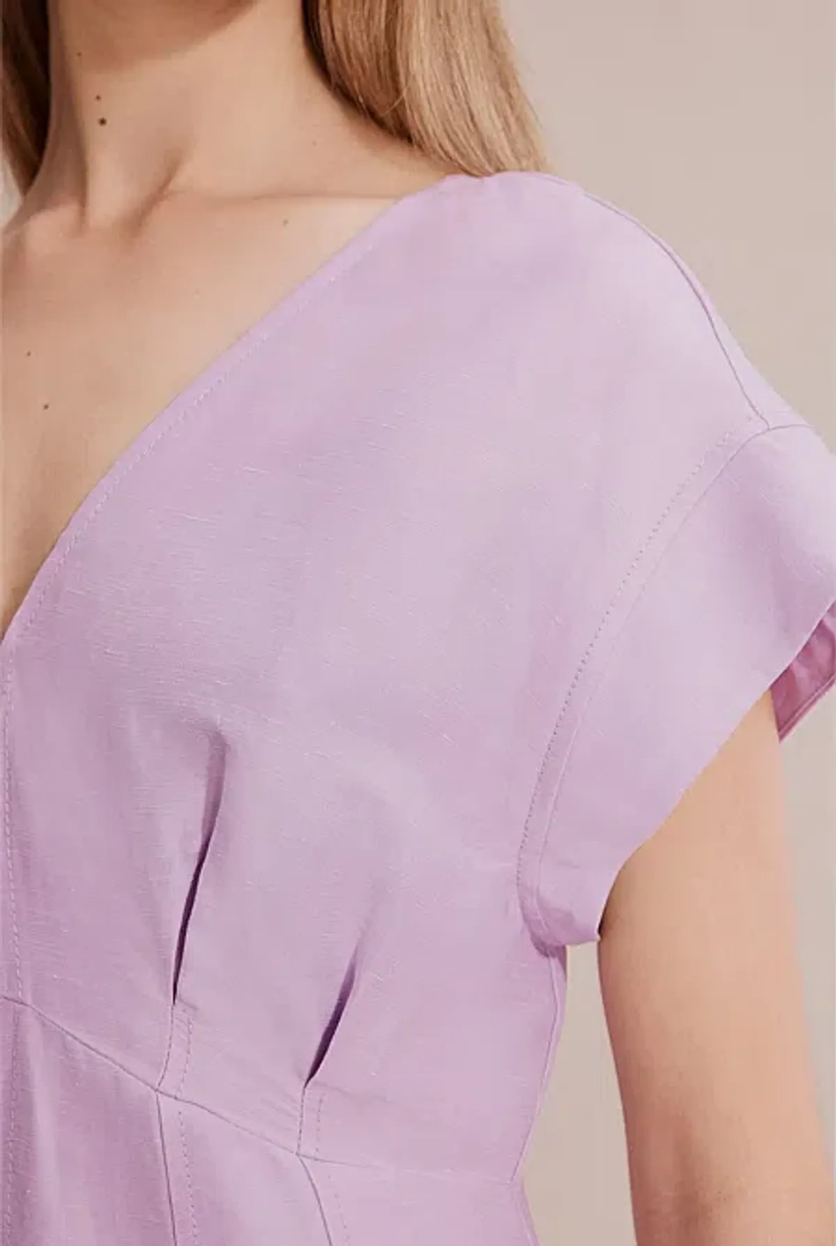 Country Road Panelled Midi Dress Lilac Size 8 - Image 5