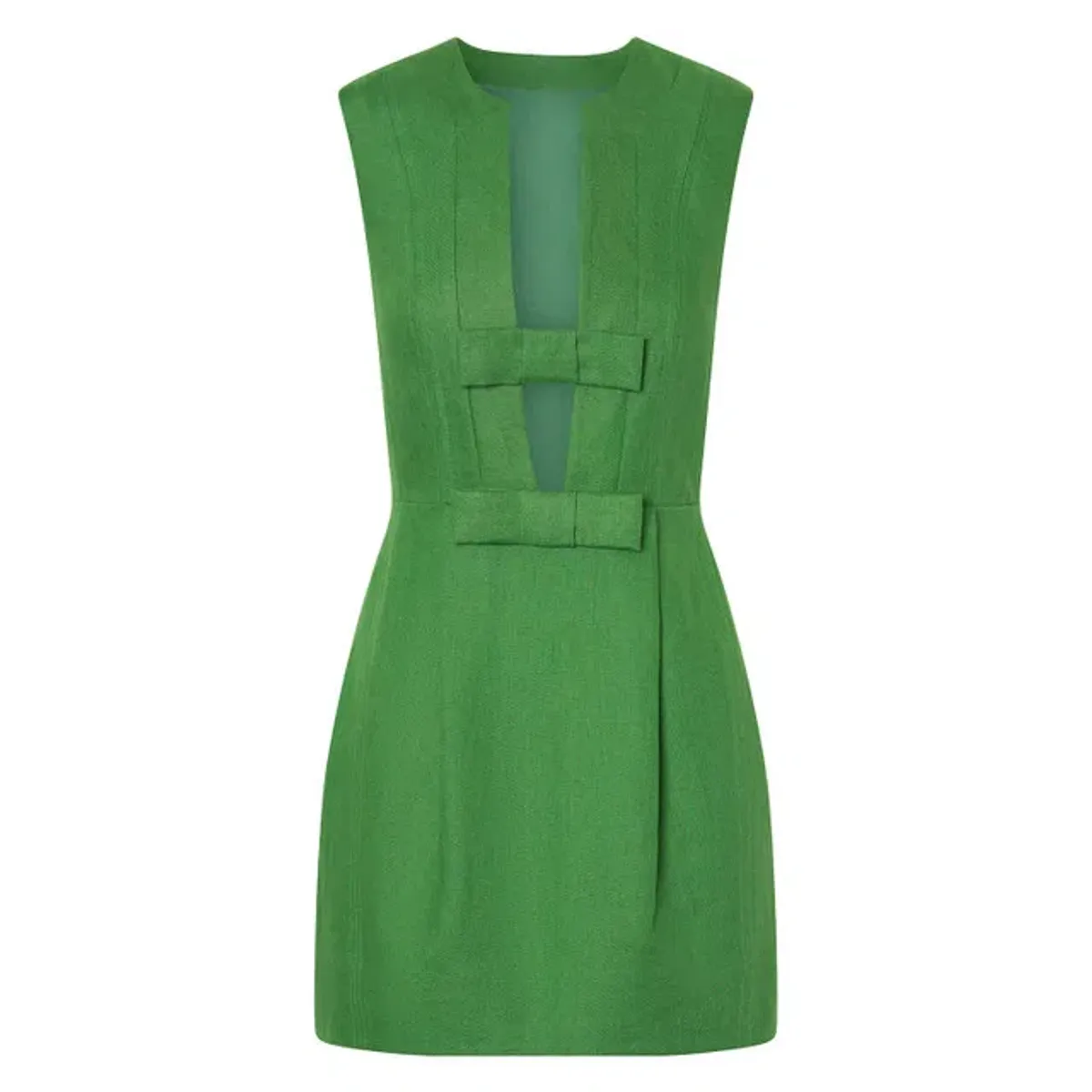 Oroton Bow Short Dress in Garden Garden Size 12 - Image 4