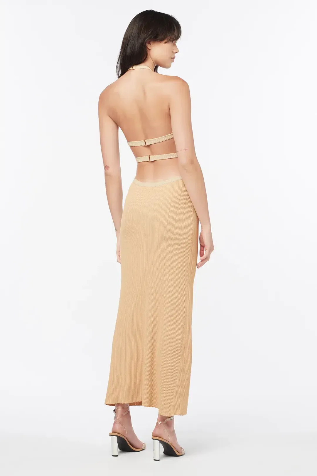 Manning Cartell Beyond Limits Knit Dress Taupe Size XS / Au 6 for rent on The Volte - main image