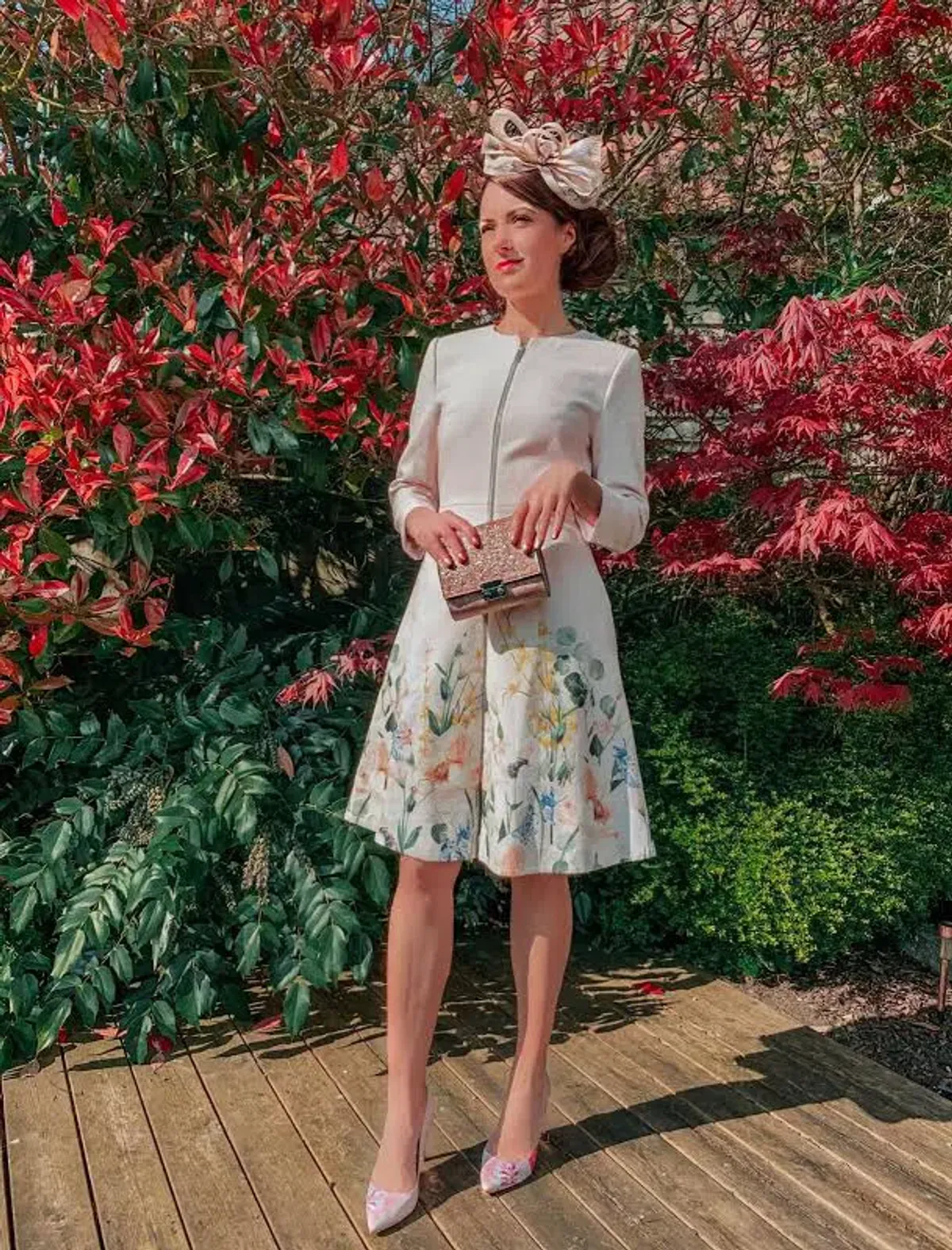 Ted Baker Oceanne Elegance Full Skirt Dress Floral Size 8 - Image 3