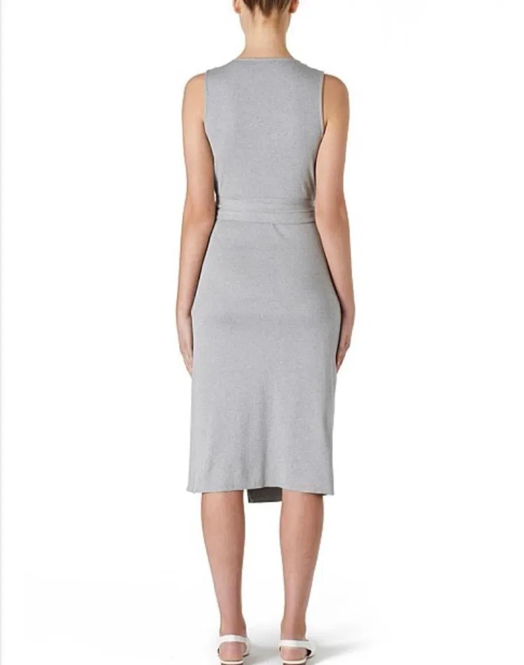 Viktoria and Woods Paloma Wrap Dress Grey Size 8 for rent on The Volte - main image