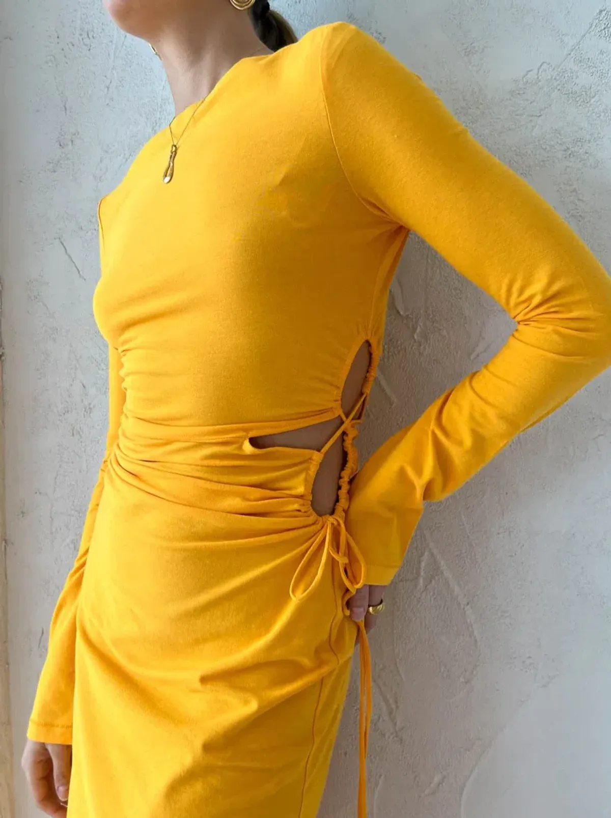 Camilla And Marc Alexandre Midi Dress Marigold Size 10  - Image 4