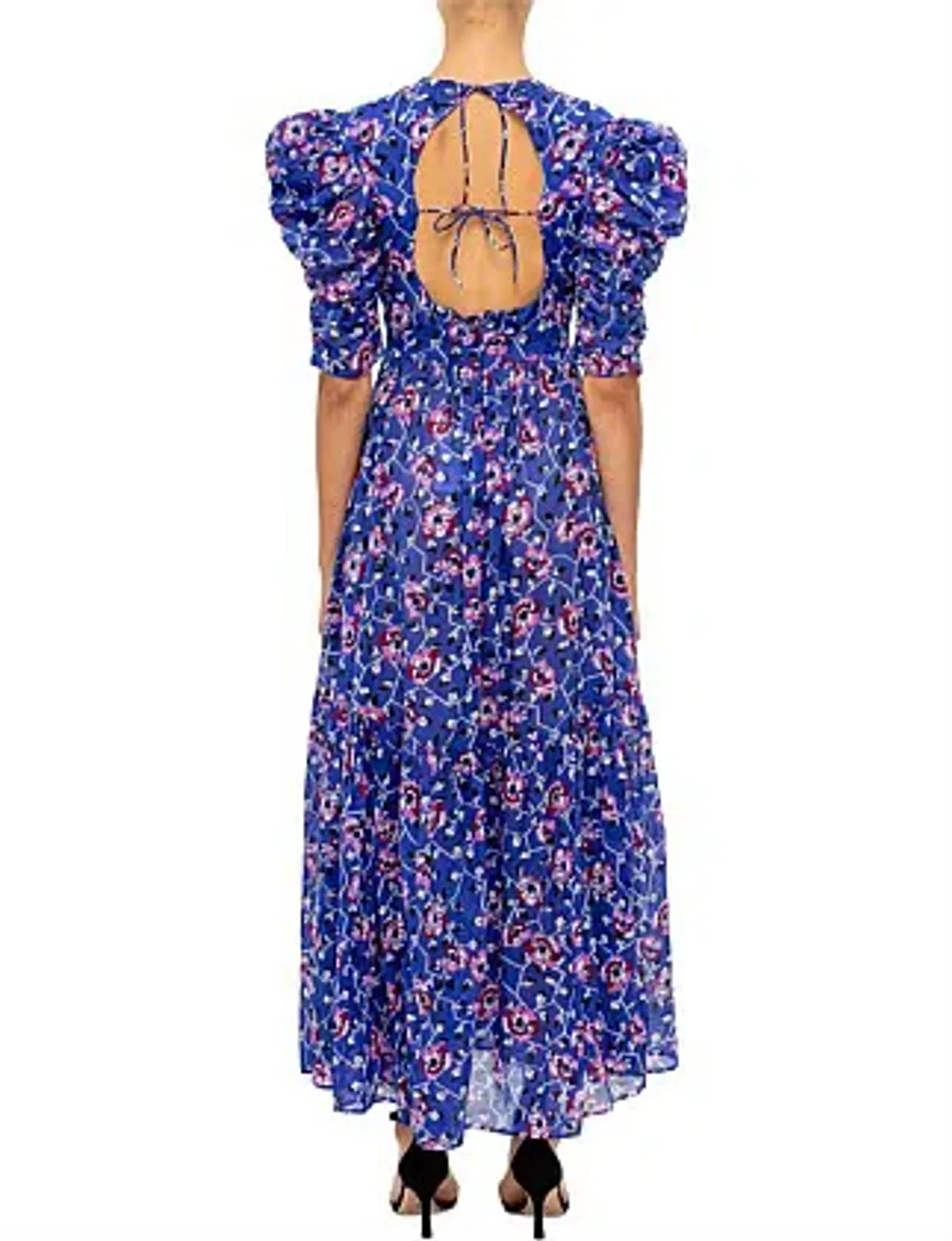 Isabel Marant Etoile Electric Dress Floral Print Blue Size 10 - Image 2