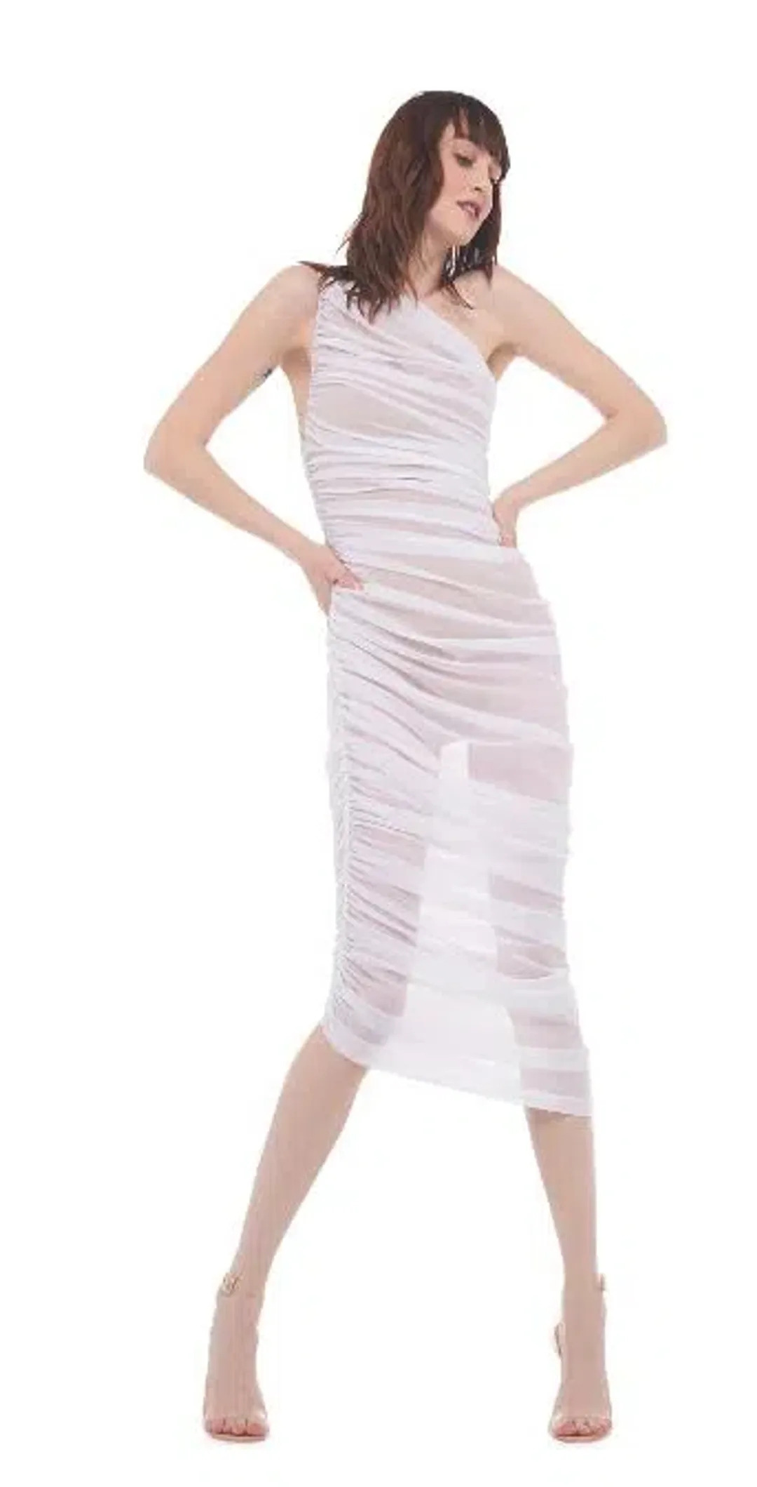 Norma Kamali Diana Gown White Size 8 for rent on The Volte - main image