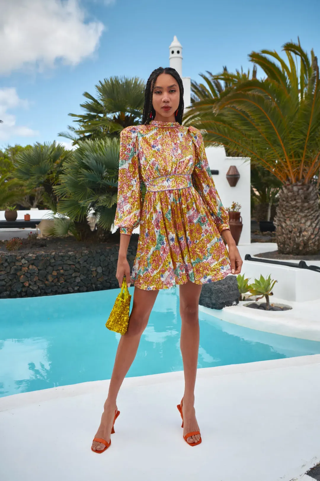 CeliaB Agata Sequin Dress Multi-colored Size S / AU 8 for rent on The Volte - main image